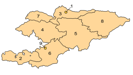 تقسیمات کشوری قرقیزستان.