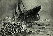 Peinture du naufrage du Titanic