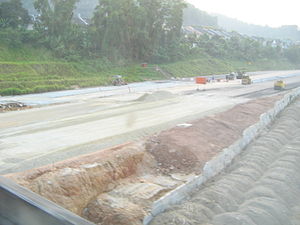 Pembinaan jalan raya di Malaysia.