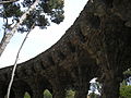 Roadway in the Park - resembles the pine trees of the park. To fit in, the road and walkway structures between the terraces were built with stones quarried within the park. Bird nests have been installed in the walkways.