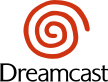 Das Dreamcast-Logo. Rot für Amerika; Orange für Japan und Asien; Blau für Europa und Ozeanien