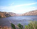 Full Congo River at Matadi and the first rapids