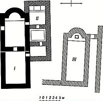 План фундаментов зданий в Судагылане (I — VIII—IX вв., II — VIII—IX вв., III — V—VI вв.)[317]