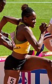 Titelverteidigerin Danielle Williams Rang fünf in 13,14 s