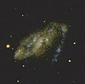 Ultraviolett-Strahlung von NGC 2146, aufgenommen von GALEX