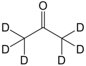 Structuurformule van gedeutereerd aceton