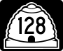 State Route 128 marker