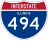 Interstate 494 marker