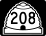 State Route 208 marker