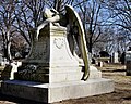 Weeping angel (the angel of grief) tombstone, Old Ship Burying Ground, Hingham, Massachusetts