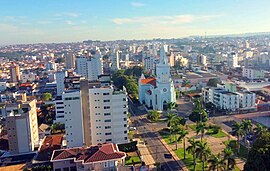 Imagem aérea da área central