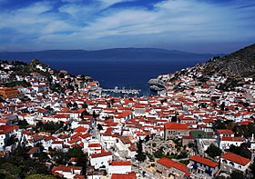 Vue sur la ville d'Hydra