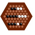 Dans ces trois cas, Noir ne peut pas pousser. 1) 2 contre 2 : force insuffisante 2) Il est impossible de pousser 3 billes, même avec 4 ! 3) La bille noire à droite de la blanche empêche Noir d’effectuer une poussée.