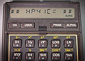 Alphanumeric display of an HP-41CX