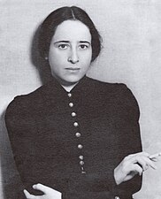 Portrait de la philosophe Hannah Arendt