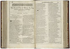 Colour image of Shakespeare's first folio