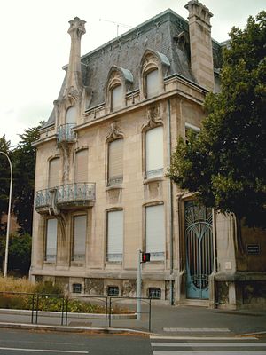 Façade of Weissenburger's own house (Immeuble Weissenburger) in Nancy.