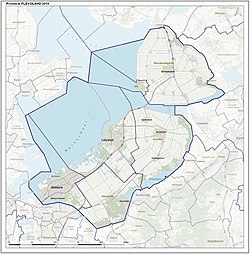 Topography map of Flevoland