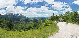 Op de Kneifelspitze, met het gezicht op Salzburg