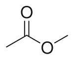 Skeletal formula of methyl acetate