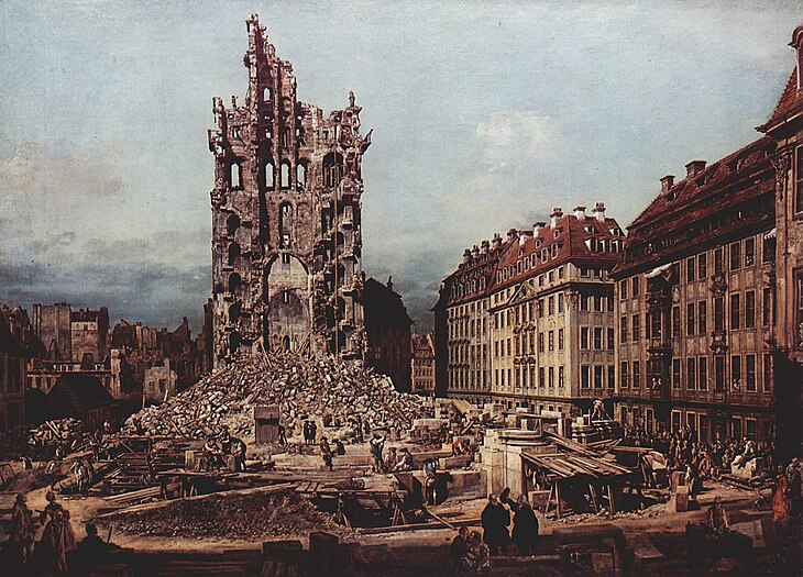 Bernardo Bellotto (1722–1780): Die Trümmer der ehemaligen Kreuzkirche zu Dresden