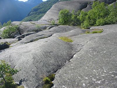 Liustiku poolt abradeeritud kivid Norras