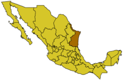 Letak Tamaulipas di Mexico