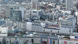 東武百貨店池袋本店（サンシャイン60展望台からの全景）