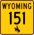 Wyoming Highway 151 marker