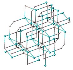 Structure of sodium acetylide [Na+]2C≡C2−.[6] Color code: gray = C, blue = Na.