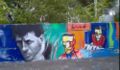 Herman Brood op een legale graffitiplaats in Delft