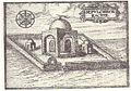 Sketsa seorang pelancong Kuburan Rahel, 1585