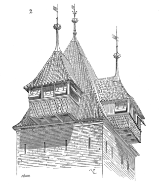 Завершення вежі у Страсбурзі по типу гурдиції. Автор Віоллет-ле-Дюк
