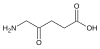 Structure moléculaire de l’acide δ-aminolévulinique.