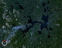 Jezero z kosmu (snímek NASA)