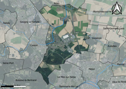 Carte orhophotogrammétrique de la commune.