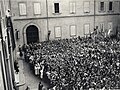 Audiëntie door paus Pius XII op zijn zomerresidentie te Castelgandolfo. 3 sept 1950.