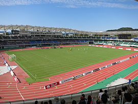 長崎県立陸上競技場（2013年10月20日 長崎対岐阜戦にて）