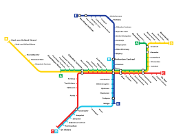 Lijn D op de kaart