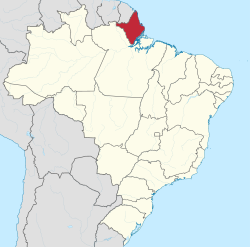 Location of State of Amapá in Brazil