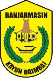 Jukung tambangan dapat dilihat pada emblem Banjarmasin.