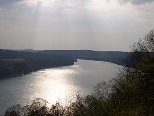 Baldeneysee von der Korte-Klippe aus gesehen