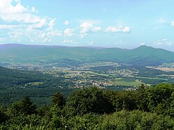 Vue sur la vallée de Villé prise depuis le château de Frankenbourg