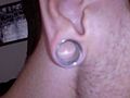 16 mm (0.63 in) flesh tunnel