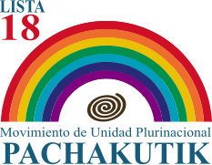 Bandera del Pachakutik.