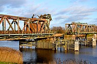 De brug na de aanvaring door de MS Emsmoon