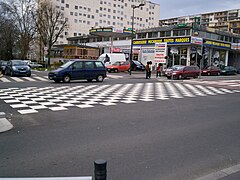 TVM : damier à une intersection.