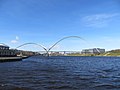 Infinity Bridge on River Tees in the Borough of Stockton-on-Tees