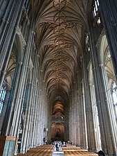 Lierne vault in the nave of Canterbury Cathedral (late 14th century)