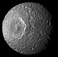 Mosaico de Mimas de gran resolución.